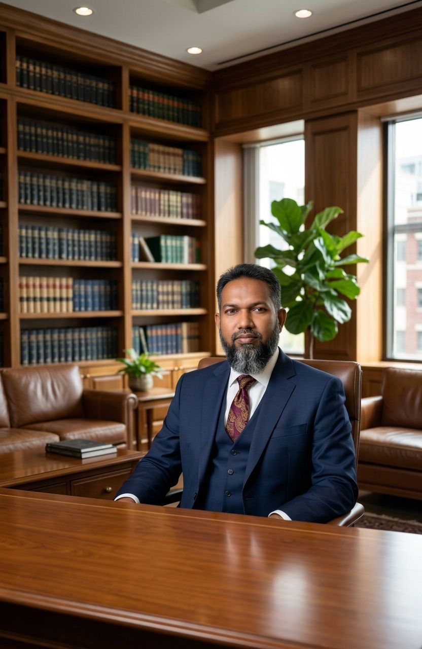 Mr. Elieas Akan in his professional office